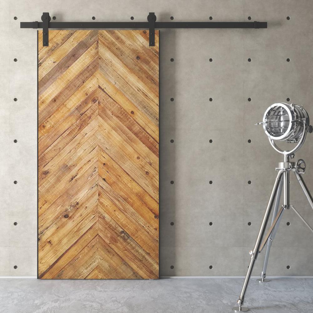40 in. x 83 in. TRIBECA 40 in. x 83 in. Reclaimed Wood Sliding Barn Door with Hardware Kit - Super Arbor