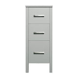 20 in. W x 12 in. D x 30 in. H Bathroom Vanity Cabinet Linen Cabinet with Three Drawers in Gray - Super Arbor