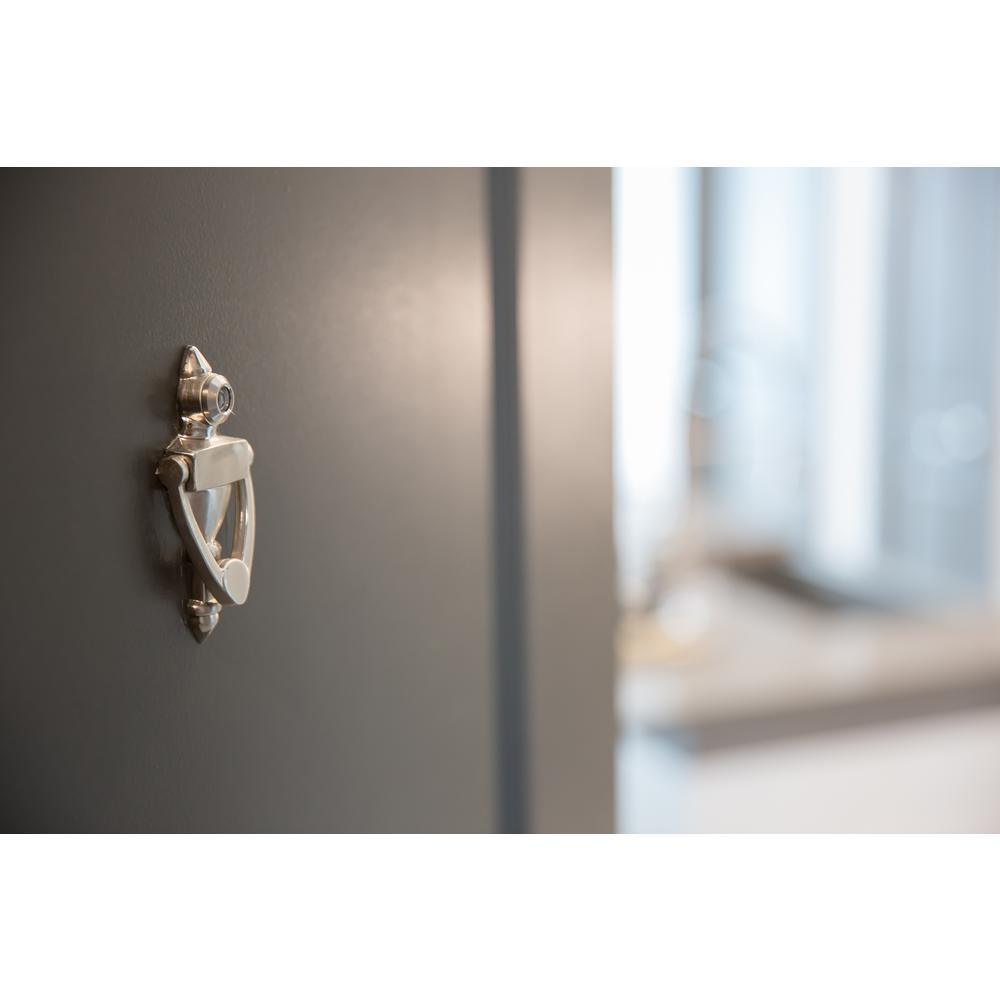 1.75 in. x 4 in. Satin Nickel Door Knocker with Viewer - Super Arbor