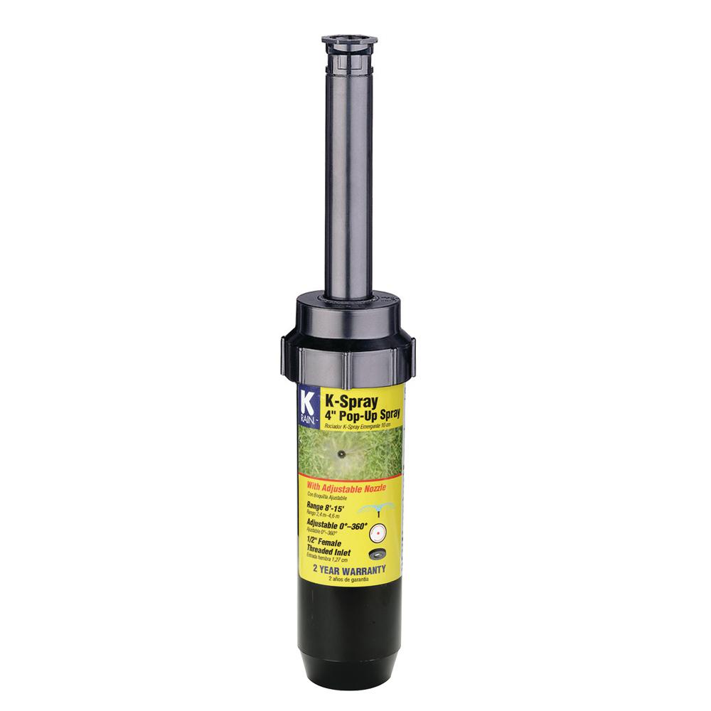 4 in. KSpray Pop-Up Sprinkler with Adjustable Pattern Nozzle - Super Arbor