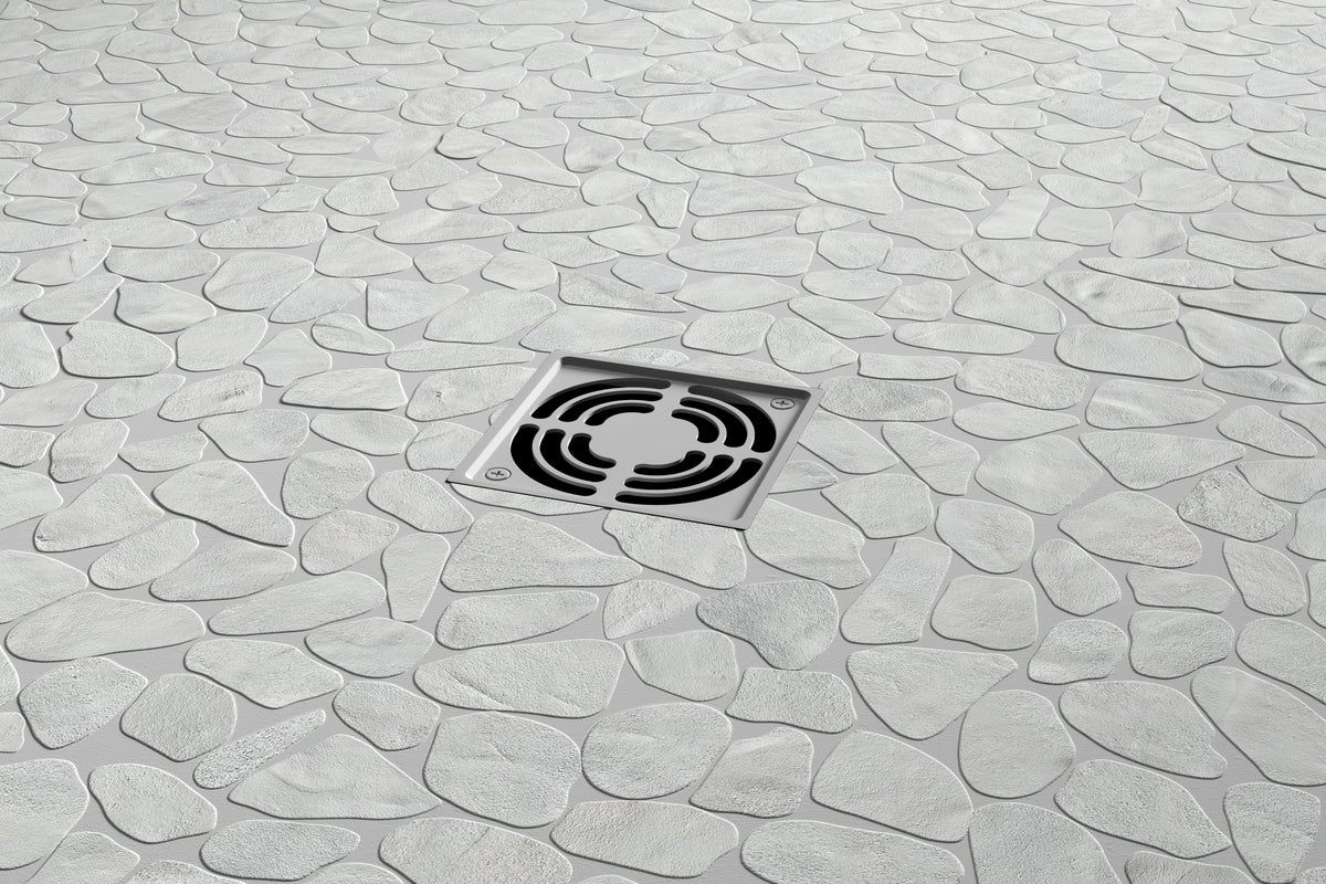 Emser Cultura 10-Pack White Natural Stone Pebble Mosaic Tile, Honed, 12-in x 12-in Mesh