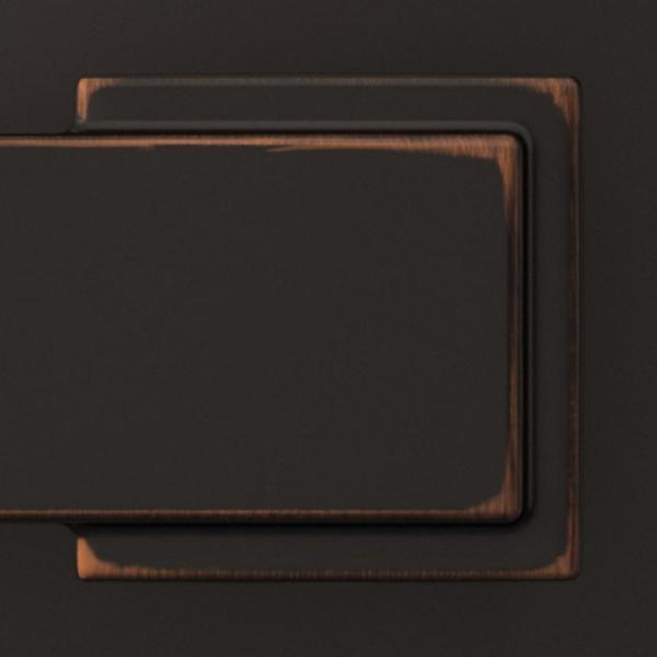 Accent Aged Bronze Keyed Entry Door Lever with Camelot Trim - Super Arbor