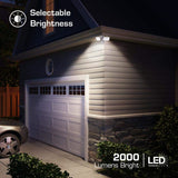 Defiant MaxDetect 240° Motion Sensor Wired Outdoor Exterior 2-Head LED Flood Light 2000L Wi-Fi/Bluetooth Hubspace