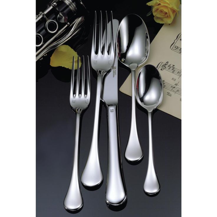 Puccini 18/10 Stainless Steel Teaspoons, U.S. Size (Set of 12)