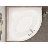 Jaspers 5 ft. Acrylic Corner Drop-in Whirlpool Bathtub in White - Super Arbor
