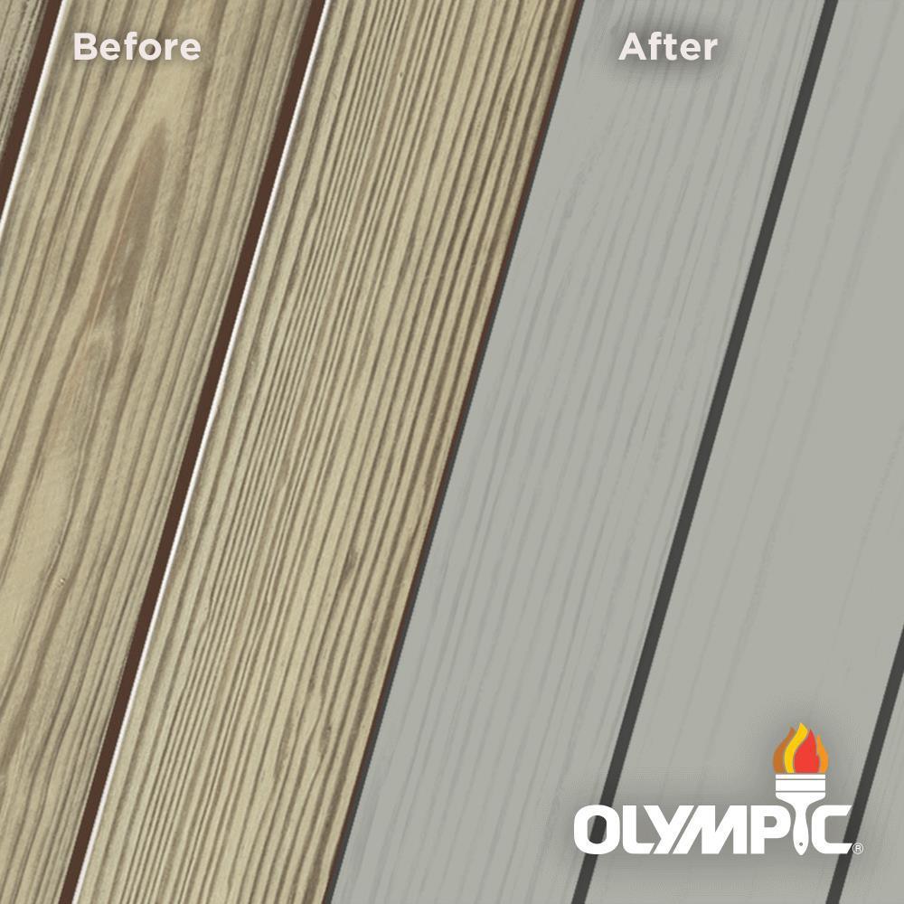 Olympic Elite 1 Gal. Flint Solid Advanced Exterior Stain and Sealant in One - Super Arbor