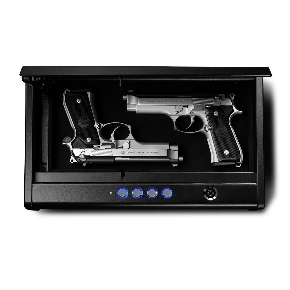 2-Gun Quick Access Electronic Combination Lock Pistol Safe in Black - Super Arbor
