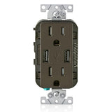 15 Amp Decora Combination Tamper Resistant Duplex Outlet and USB Charger, White (3-Pack) - Super Arbor