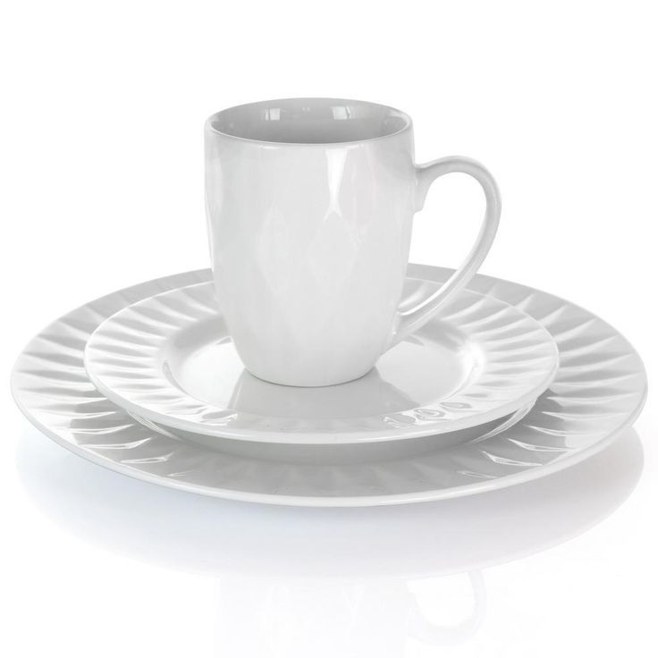 18-Piece Sienna White Porcelain Dinnerware Set (Service for 4)