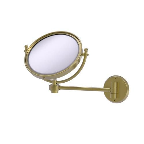Allied Brass 8-in x 10-in Satin Brass Double-Sided Magnifying Wall-Mounted Vanity Mirror