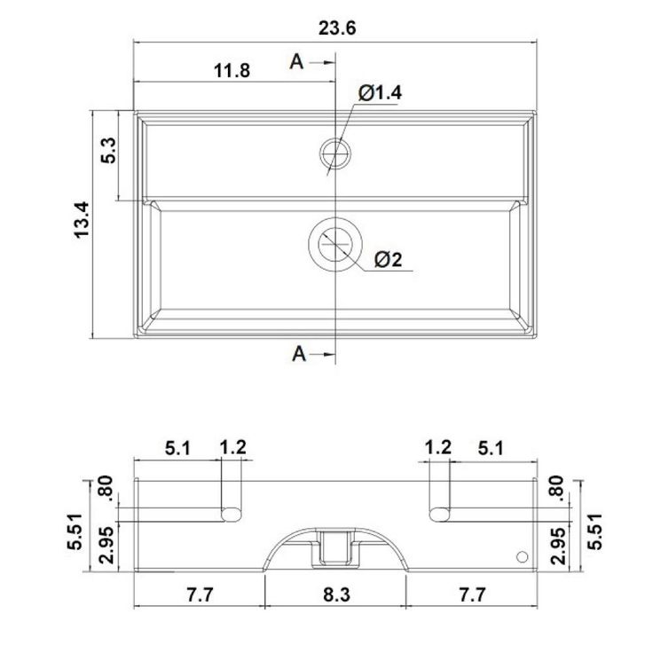 Nameeks Teorema Wall Mounted Bathroom Sink in White