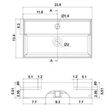 Nameeks Teorema Wall Mounted Bathroom Sink in White