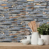 CUH Self-Adhesive Vinyl Flooring Tiles Waterproof Peel and Stick Tiles Wall Stickers for Home Decor,Gray Wood Grain