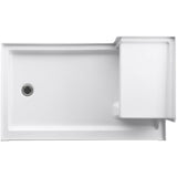 Tresham 60 in. x 36 in. Single Threshold Left-Hand Drain Shower Base with Integral Right-Hand Seat in White - Super Arbor