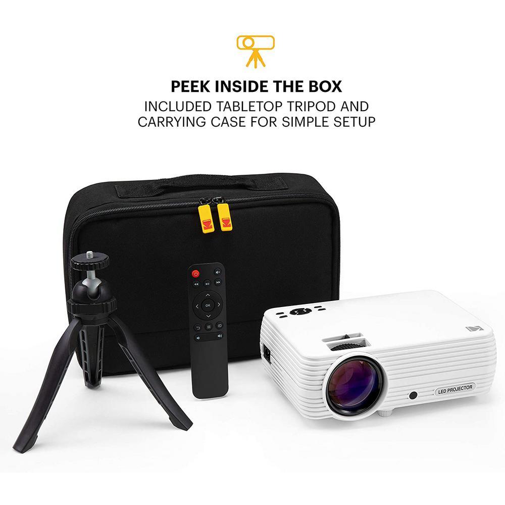 FLIK X7 1280 x 720 LCD Home Theater Projector System with 100 Lumens -Tripod and Case Included -Projects Up to 150 in. - Super Arbor