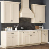 Home Decorators Collection Newport 18 in. W x 24 in. D x 34.5 in. H Assembled Plywood Base Kitchen Cabinet in Blended Cream with Knife Block LH
