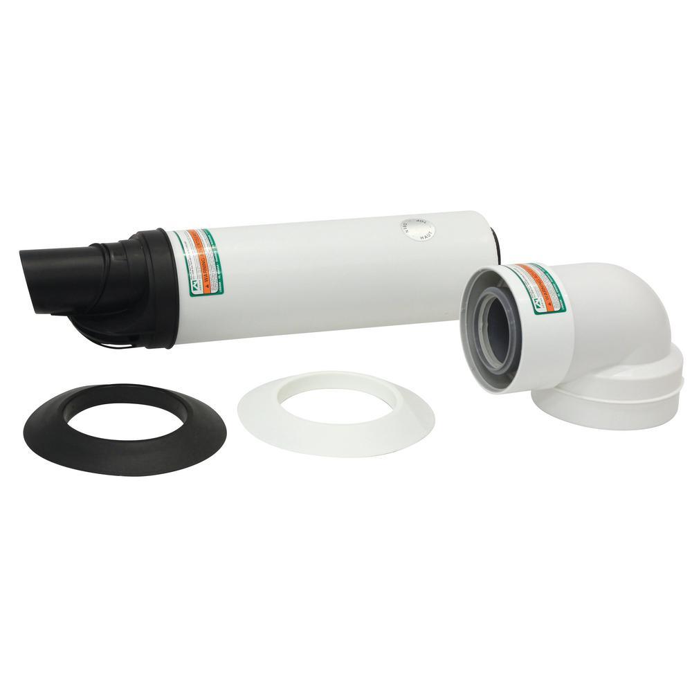 3 in. / 4 in. x 12 in. Plastic Condensing Horizontal Termination Vent Kit - Super Arbor