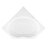 Carnelian 5 ft. Center Drain Air Bath Tub in White - Super Arbor