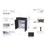 Ready to Assemble Standard 18x34-1/2x24 in. Drawer Base Cabinet in Carbon Marine Wood