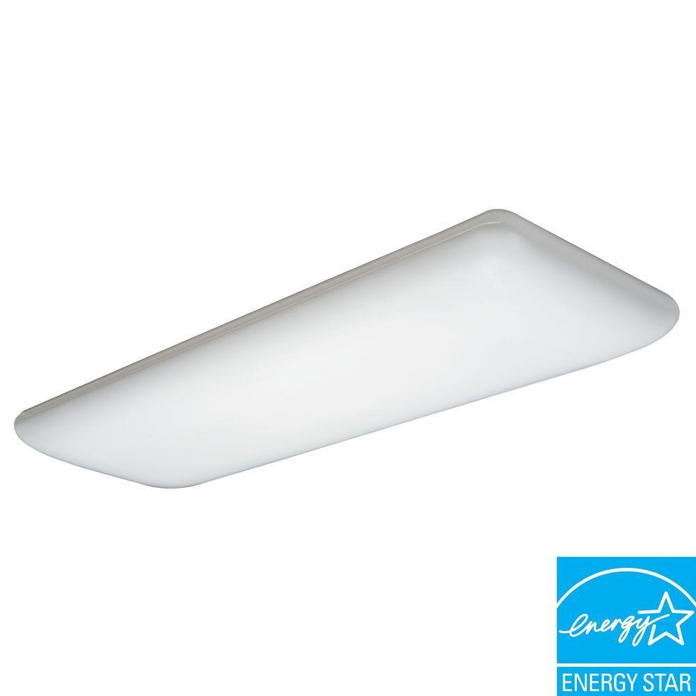 4-Light White Fluorescent Ceiling Light - Super Arbor