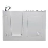 Rampart 5 ft. Walk-in Whirlpool and Air Bathtub with 6 in. Tile Easy Up Adhesive Wall Surround in White - Super Arbor