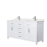 Beckett 54 in. W x 22 in. D Single Vanity in White with Cultured Marble Vanity Top in Carrara with White Basin - Super Arbor