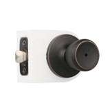 Terrace Oil Rubbed Bronze Privacy Bed/Bath Door Knob with Universal 6-Way Latch (6-Pack) - Super Arbor