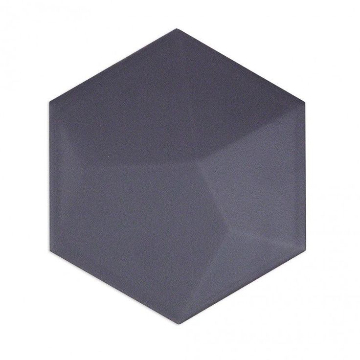 Magen 3D-Hex Dark Gray Matte Ceramic Hexagon Tile