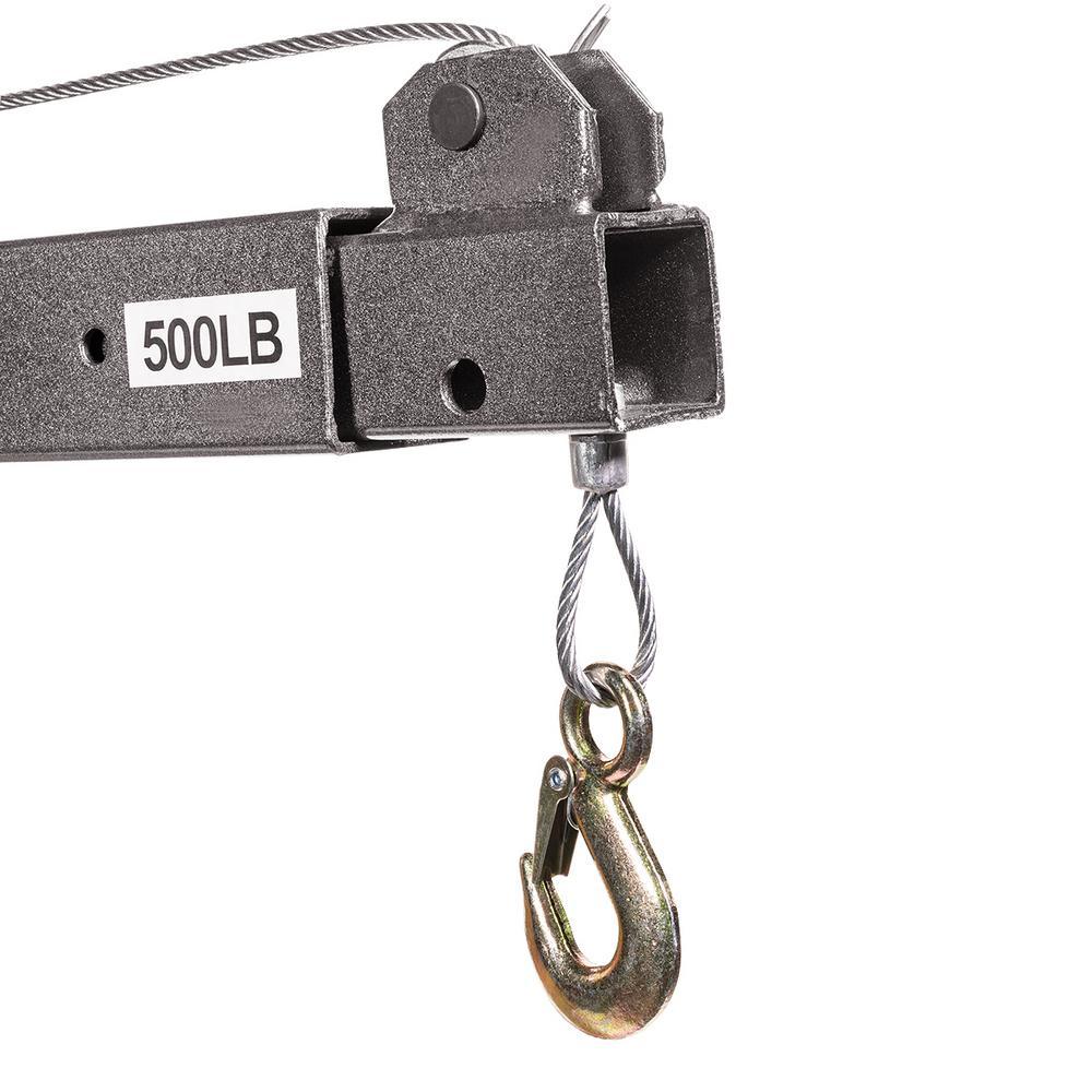 Stark 1100 lbs. Capacity Pickup Truck Crane Hydraulic Lift Hoist with Hand Winch - Super Arbor