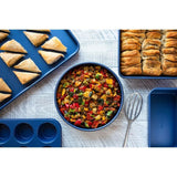 Classic Blue Pro 0.8MM Gauge Titanium and Diamond Infused Non-Stick 5 Piece Bakeware Set