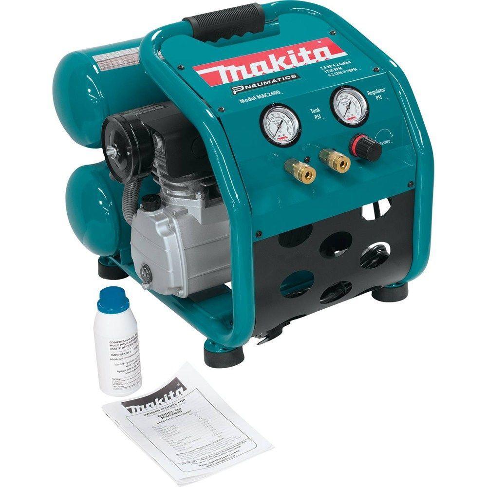 4.2 Gal. 2.5 HP Portable Electrical 2-Stack Air Compressor - Super Arbor