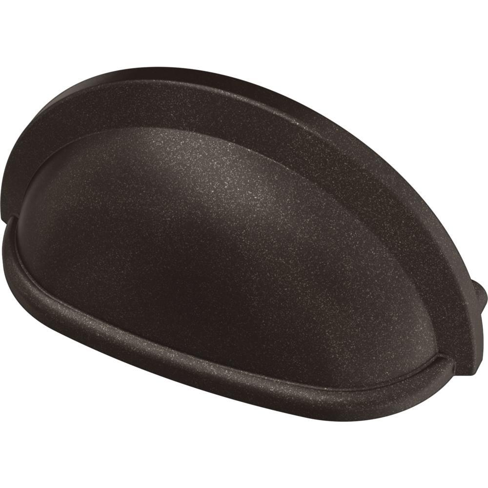 Essentials 3 in. (76mm) Center-to-Center Matte Black Cup Pull (12-Pack) - Super Arbor