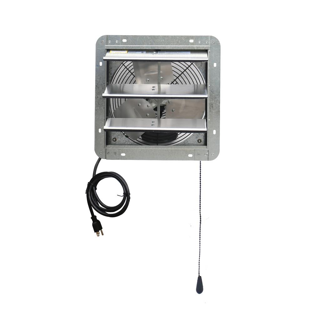 5088 CFM Silver Electric Powered Gable Mount Shutter Fan/Vent - Super Arbor
