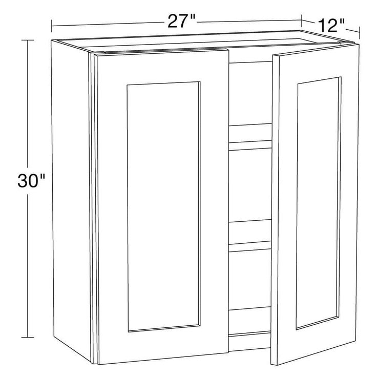 Home Decorators Collection Newport 27 in. W x 12 in. D x 30 in. H Assembled Plywood Wall Kitchen Cabinet in Blended Cream with Soft Close