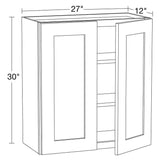Home Decorators Collection Newport 27 in. W x 12 in. D x 30 in. H Assembled Plywood Wall Kitchen Cabinet in Blended Cream with Soft Close