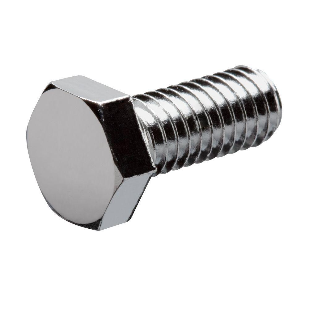 1/4 in.-20 x 3/4 in. Chrome Hex Bolt (3-Pack) - Super Arbor