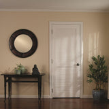 30 in. x 80 in. Primed Composite MDF Full Louver Over Louver Interior Door Slab - Super Arbor