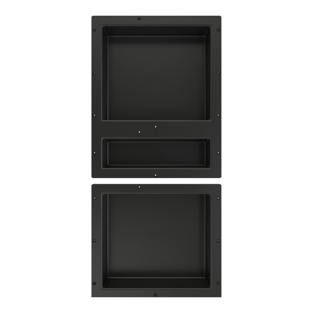 Redi Niche 16 in. x 34 in. Triple Shower Niche Set in Black - Super Arbor