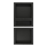 Redi Niche 16 in. x 34 in. Triple Shower Niche Set in Black - Super Arbor