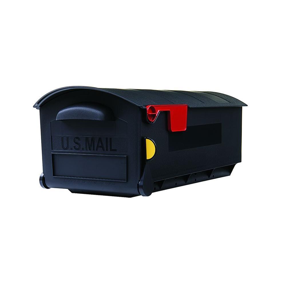 Patriot Large, Plastic, Post-Mount Mailbox, Black - Super Arbor