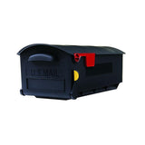 Patriot Large, Plastic, Post-Mount Mailbox, Black - Super Arbor