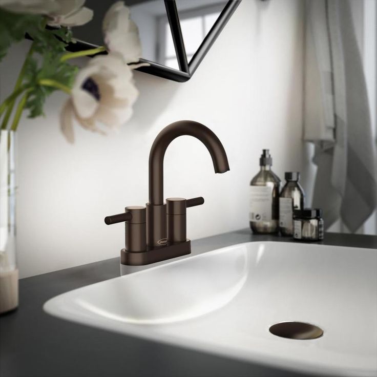 Jacuzzi Duncan Matte Black 2-Handle 4-in Centerset WaterSense Bathroom Sink Faucet with Drain and Deck Plate