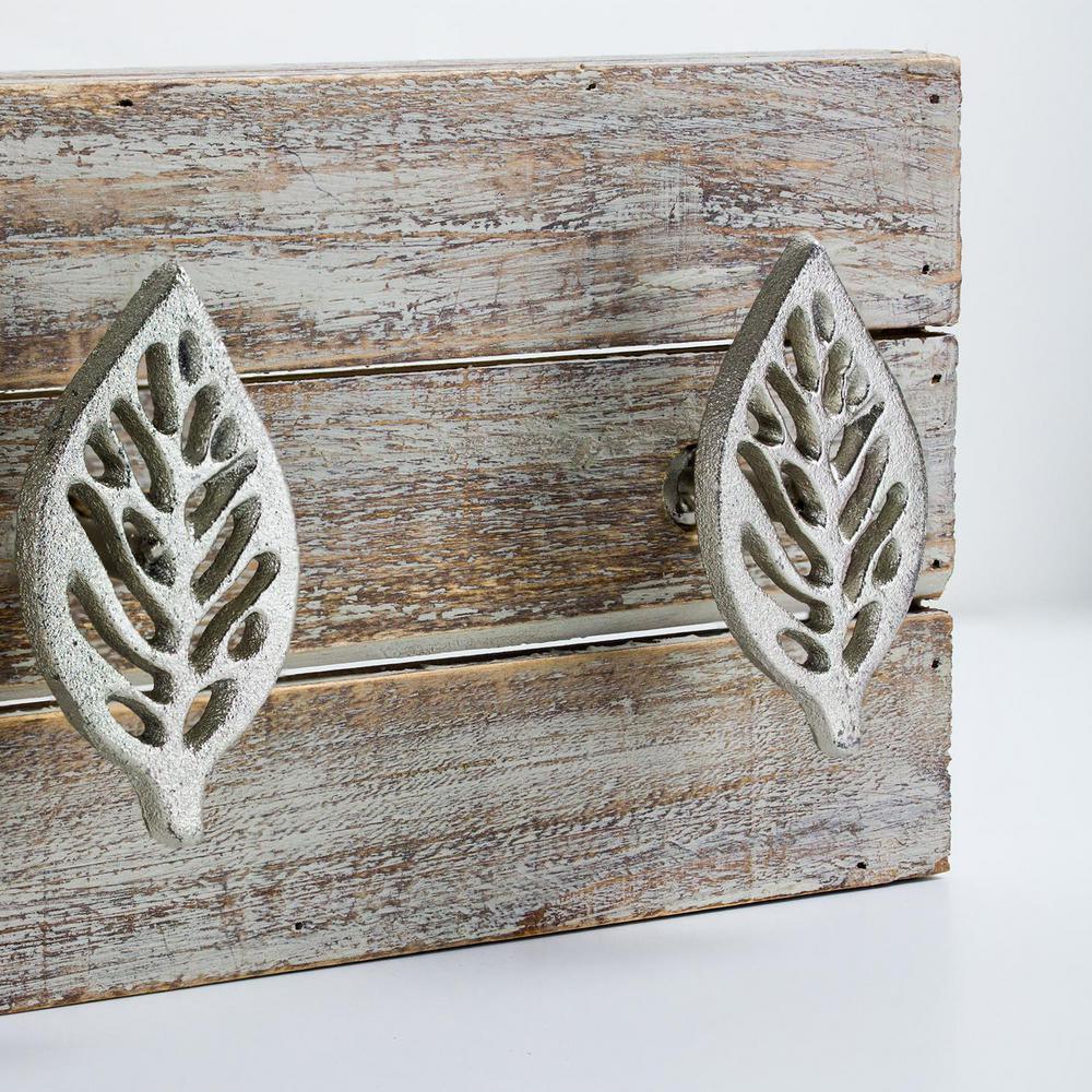 Leaves Wood/Metal Coat Rack Wall Hooks - Super Arbor
