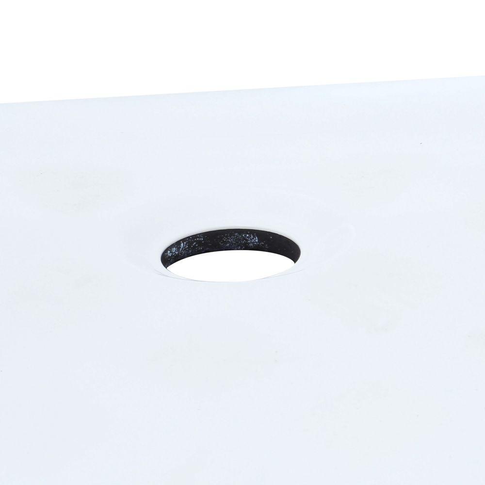 Cambridge 60 in. Left Drain Rectangular Apron Front Bathtub in White - Super Arbor