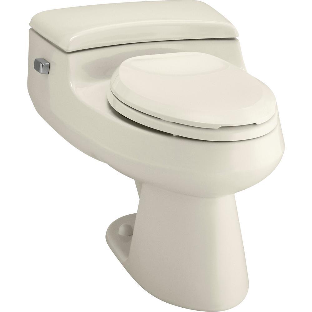 San Raphael Comfort Height 1-piece 1 GPF Single Flush Elongated Toilet in Sandbar, Seat Included - Super Arbor