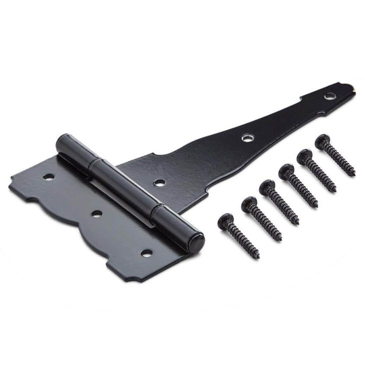 Everbilt Black Stainless Steel Decorative Gate Hinge and Latch Set