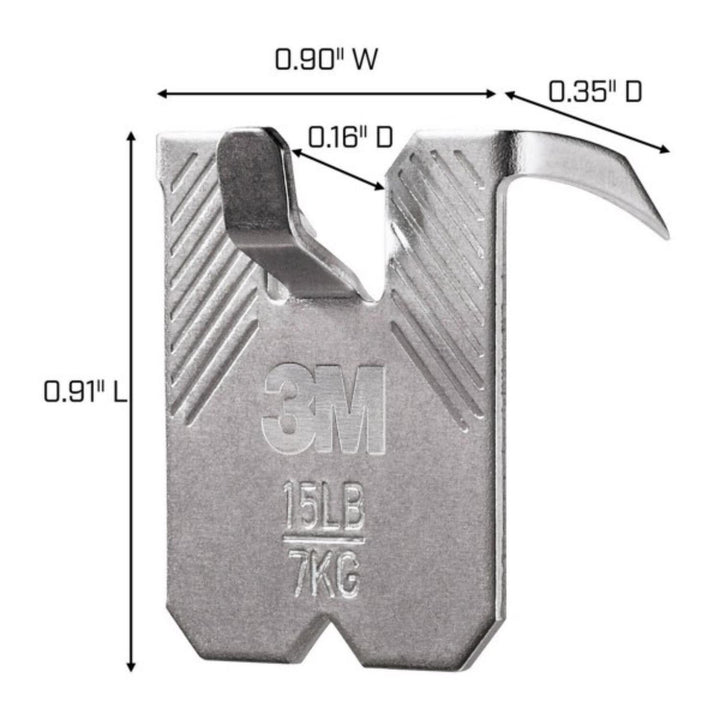 3M Claw Silver Drywall Picture Hanger, 15 lb, 1 Pack