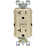20 Amp 125-Volt Duplex SmarTest Self-Test Tamper Resistant GFCI Outlet, Black - Super Arbor