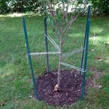 Everbilt 1-1/4 in. x 3/4 in. x 3 ft. 14-Gauge Green Steel U-Fence Post with Anchor Plate