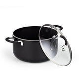 8-Piece Aluminum Nonstick Cookware Set in Black